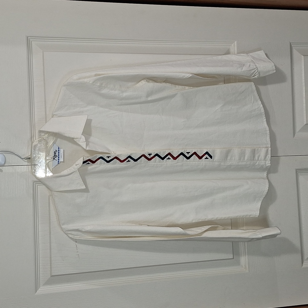 Vintage Roper button down - S - off white with embroider
